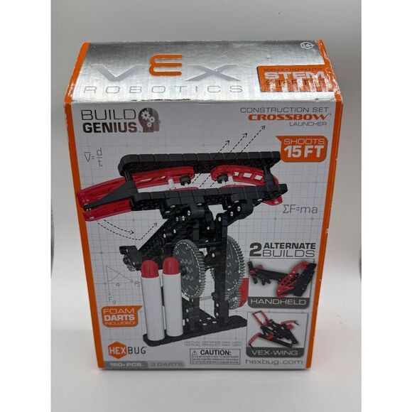 HEXBUG VEX Robotics Crossbow Shoots 15 Feet Alternate Builds Foam Darts NEW - Picture 1 of 7